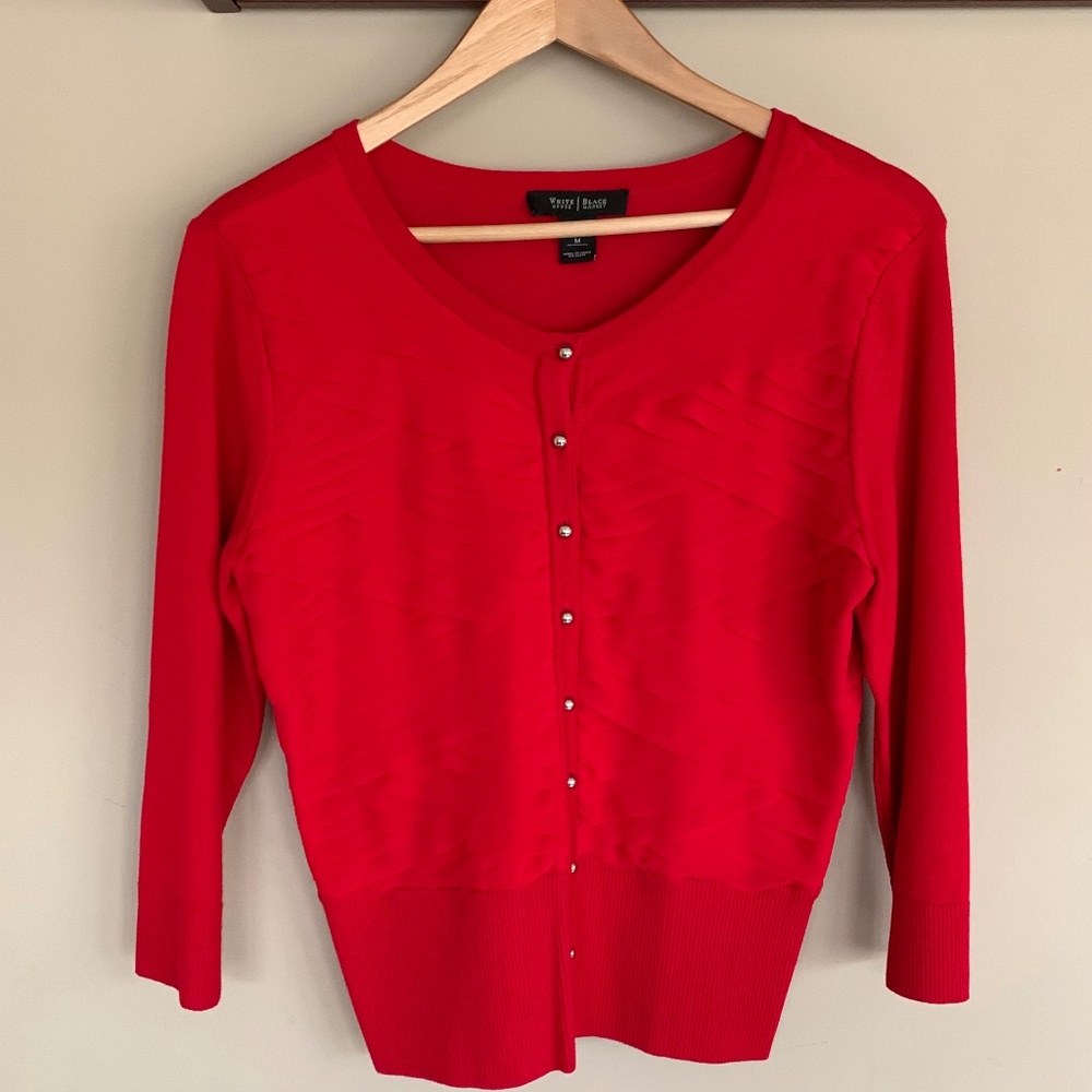 True Red Cardigan